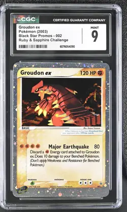 CGC 9 MINT Groudon ex 2003 Black Star Promos 002 Holo Pokemon Card - Image 1