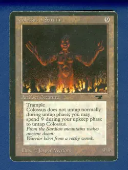 COLOSSUS OF SARDIA rare 1994 ANTIQUITIES Magic the Gathering - Image 1