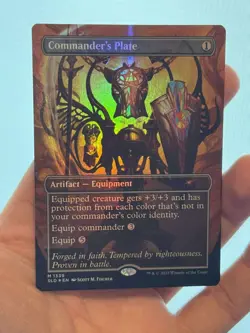 1X FOIL Commander's Plate BORDERLESS NM MTG Magic Secret Lair Commander EDH - Image 1