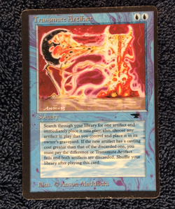 TRANSMUTE ARTIFACT uncommon 1994 ANTIQUITIES Magic the Gathering Miscut - Image 4