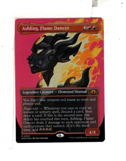 MTG SkeenAB Ashling Flame Dancer BORDERLESS FOIL from MH3. NM. - Image 1