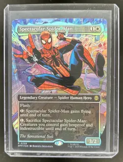 2025 MTG Magic Spectacular Spider-Man Costume Change Text Foil #0239 - Image 1