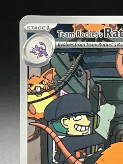 Pokemon 2025 SV Destined Rivals Team Rocket’s Raticate #202/182 IR NM-MT - Image 3