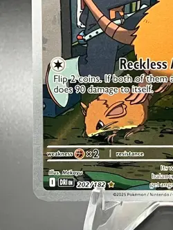 Pokemon 2025 SV Destined Rivals Team Rocket’s Raticate #202/182 IR NM-MT - Image 5