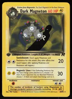Dark Magneton 28/82 Rare Team Rocket 1st Edition Pokemon - Image 1