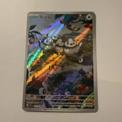 Starly 221/198 Scarlet and Violet Base Set Illustration Rare Pokemon TCG NM - Image 1
