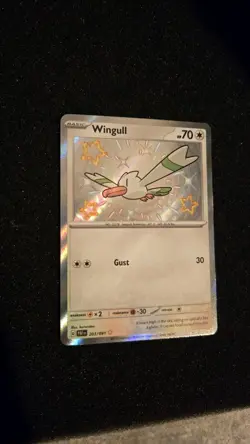 Wingull 203/091 Pokemon Paldean Fates Holo Shiny Rare - Image 1