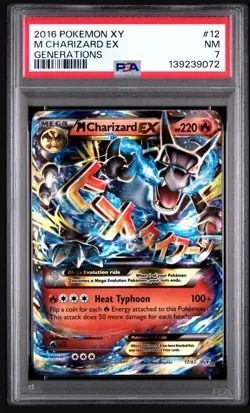 2016 Pokemon XY M Charizard EX Generations #12 Psa 7 - Image 1