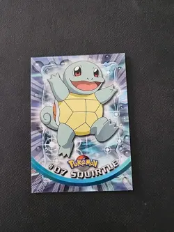 1999 Topps Pokemon #07 Squirtle - TV Animation Series - Black Logo - LP - Image 1