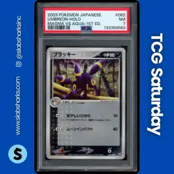 2003 POKEMON JAPANESE MAGMA VS AQUA: TWO AMBITIONS #062/080 UMBREON HOLO PSA 7 - Image 1