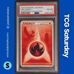 2009 POKEMON JAPANESE HEARTGOLD COLLECTION #NNO FIRE ENERGY PSA 8 - Image 1
