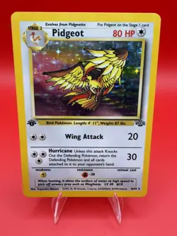 1999 Pokemon TCG Pidgeot Jungle 1st Edition Holo Rare 8/64 - Image 1