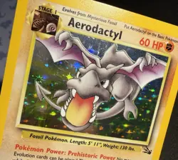Aerodactyl 01/62 Holo Rare Fossil Unlimited Vintage 1999 Pokemon TCG LP/M - Image 2