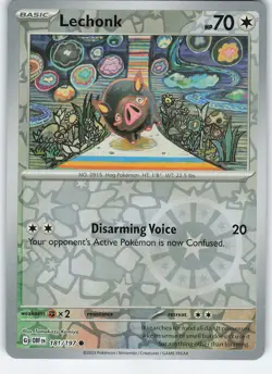 Lechonk - 181/197 Common Reverse Holo SV03: Obsidian Flames NM Pokemon - Image 1
