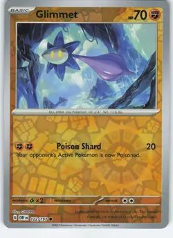 Glimmet - 122/197 Common Reverse Holo SV03: Obsidian Flames NM Pokemon - Image 1