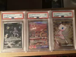 Pokemon 151 UPC Promos PSA 9's Mewtwo #052 Mew #053 MEW #205 Sequential Cert - Image 1