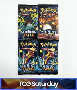 POKEMON SHINING FATES SEALED BOOSTER PACKS LOT OF 4 - Image 1