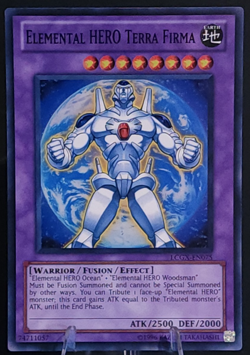 Elemental HERO Terra Firma LCGX-EN075 SR -YuGiOh TCG- Legendary Collection 2 NM - Image 1