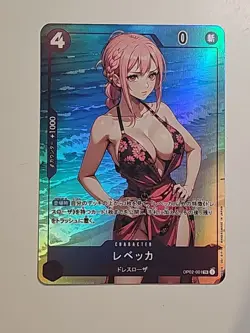 REBECCA ONE PIECE Holo Custom Art Goddess Waifu Anime Flash Gold Holo Foil Card - Image 1