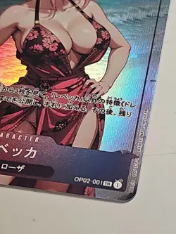 REBECCA ONE PIECE Holo Custom Art Goddess Waifu Anime Flash Gold Holo Foil Card - Image 2