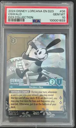 5 PSA 10 LORCANA D23 COLLECTION SET. MISSING BRUNO. PERFECT 10s!!!!!!!!! - Image 3