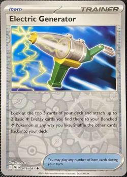 Electric Generator 079/091 SV: Paldean Fates Reverse Holo - Pokemon Card - Image 1