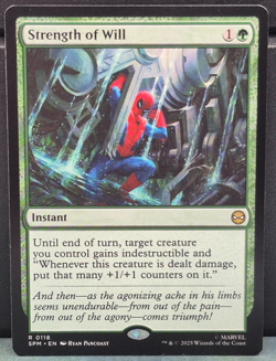 Strength of Will R 0118 Marvel Spider-man Near Mint Card Game NM Instant - Image 1