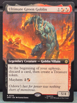 Ultimate Green Goblin R 0276 EXTENDED ART Marvel Spider-man Near Mint Card Game - Image 1