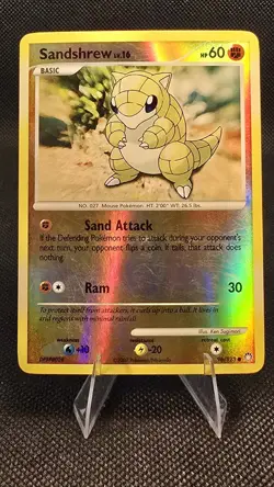 Sandshrew 96/123 Mysterious Treasures Reverse Holo Common Pokemon Card - Image 1