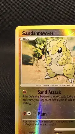 Sandshrew 96/123 Mysterious Treasures Reverse Holo Common Pokemon Card - Image 4