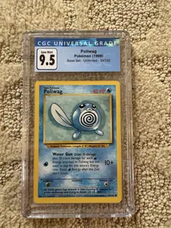 Poliwag (59/102) CGC 9.5 1999) Pokemon Unlimited Base Set Trading Card - Image 1