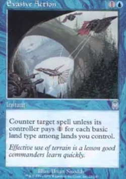 MTG magic cards 1x Evasive Action - Foil Apocalypse Moderate Play, English - Image 1