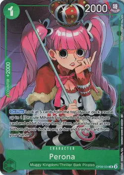Perona (Illustration Box Vol.4) R One Piece Promotion Cards OP09-034 NM Foil - Image 1