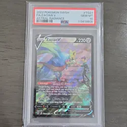 Pokemon Zacian V TG21/TG30 Astral Radiance Full Art Holo PSA 10 - Image 1