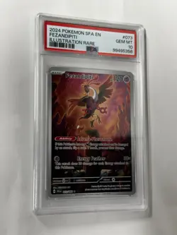 2024 POKEMON SFA EN FEZANDIPITI #073 PSA GEM MT 10 ILLUSTRATION RAE - Image 1