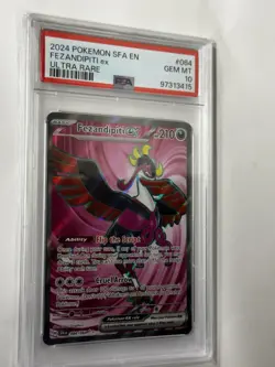 2024 POKEMON SFA EN FEZANDIPITI ex #084 PSA GEM MT 10 Ultra Rare - Image 1