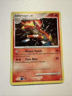 Pokemon TCG Infernape 5/130 Diamond and Pearl Holo - Image 1