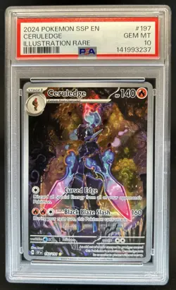 2024 Pokemon Surging Sparks Ceruledge #197/191 PSA 10 - Image 1