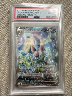 Pokemon TCG Galarian Rapidash V psa 10 - Image 1