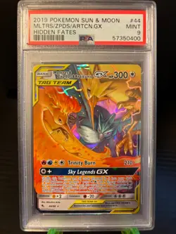 Moltres & Zapdos & Articuno GX Hidden Fates Full Art PSA 9 Pokemon 44/68 - Image 1