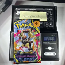 22.68g Mega Evolution Phantasmal Flames Pokemon Booster Pack - Sealed - Image 1