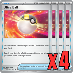 Ultra Ball 131/132 x4 - Mega Evolutions - Pokemon TCG - Playset - Image 1