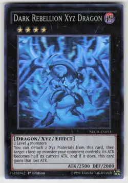 Dark Rebellion Xyz Dragon (Ghost Rare) NECH-EN053 1st Edition Yu-Gi-Oh - Image 1