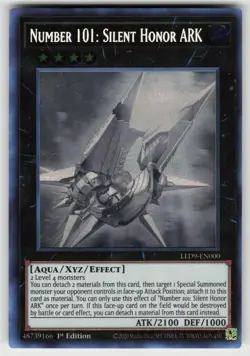 Number 101: Silent Honor ARK LED9-EN000 Ghost Rare 1st Edition Yu-Gi-Oh - Image 1