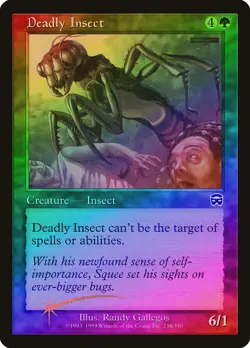Deadly Insect FOIL Mercadian Masques NM Green Common MAGIC MTG CARD ABUGames - Image 1