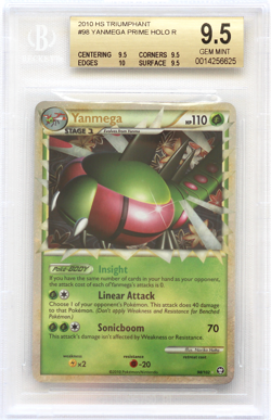 2010 Pokemon HGSS Triumphant # 98 Yanmega Prime Holo BGS 9.5 Card GEM MINT! - Image 1