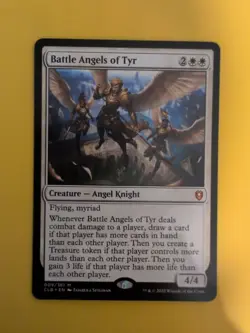 Battle Angels of Tyr. Mythic CLB Angel Knight Magic the Gathering Card. - Image 2