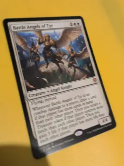 Battle Angels of Tyr. Mythic CLB Angel Knight Magic the Gathering Card. - Image 3