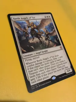 Battle Angels of Tyr. Mythic CLB Angel Knight Magic the Gathering Card. - Image 4