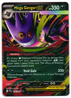 Mega Gengar ex 056/094 - Phantasmal Flames Double Rare Pokemon TCG - NM Card - Image 1